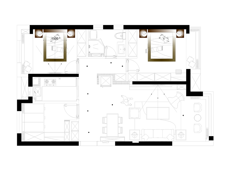 大連沙河口區(qū)億達河口灣家裝經(jīng)典案例